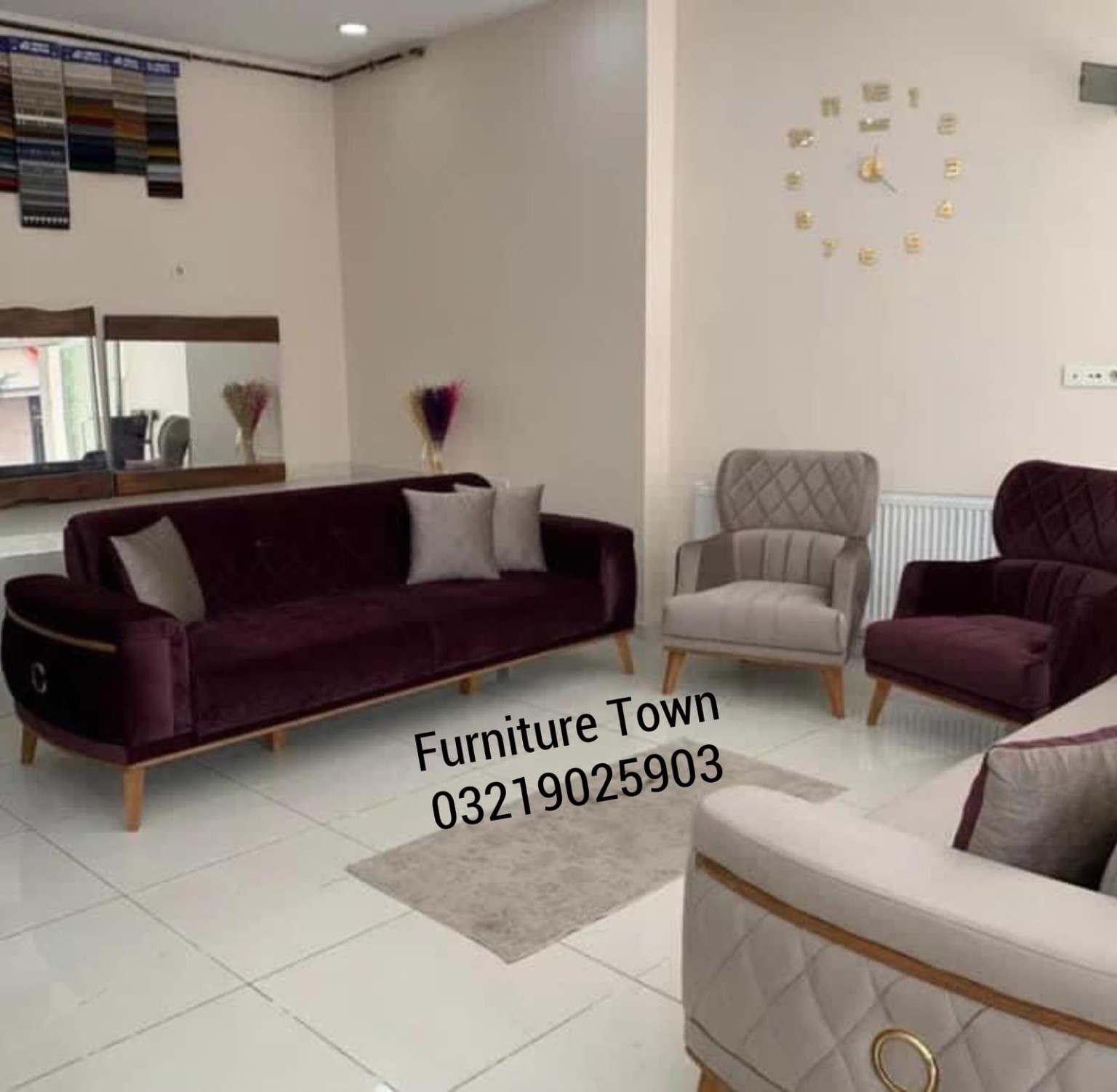 Burgundy Sofa Set in Peshawar