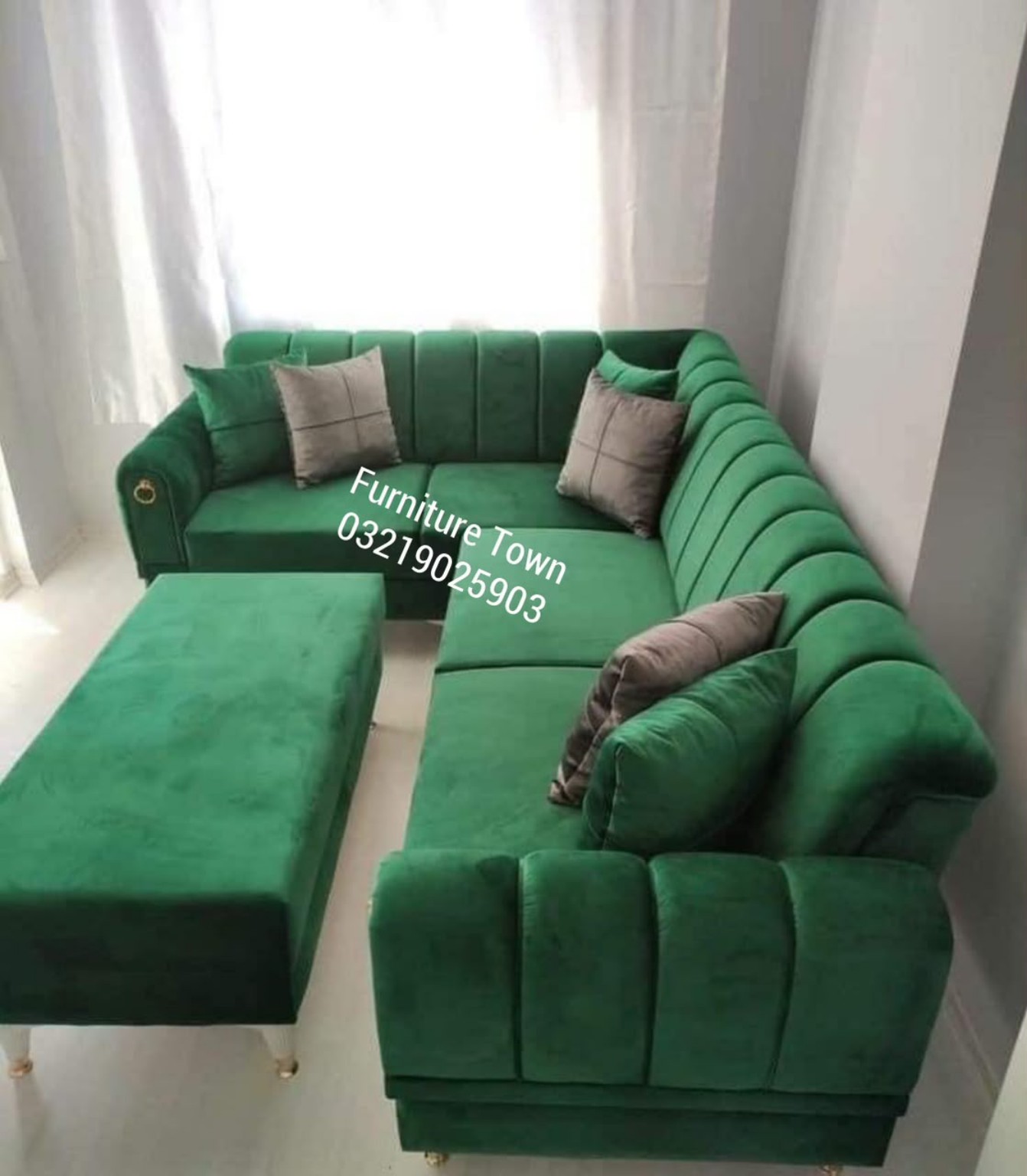 Emerald L-Shape Sofa in Peshawar